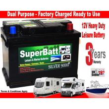 12V 75AH Leisure Marine Battery SuperBatt LH75 for Boathome Boat Yacht