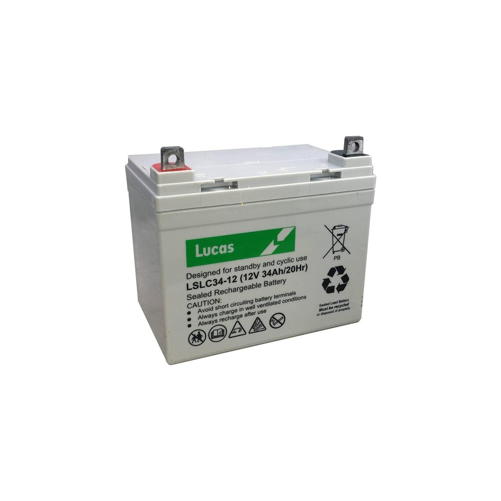 Lucas 12V 34Ah Lslc3412 33Ah 35Ah 36Ah 36 Holes Vrla Agm Golf Trolley Battery