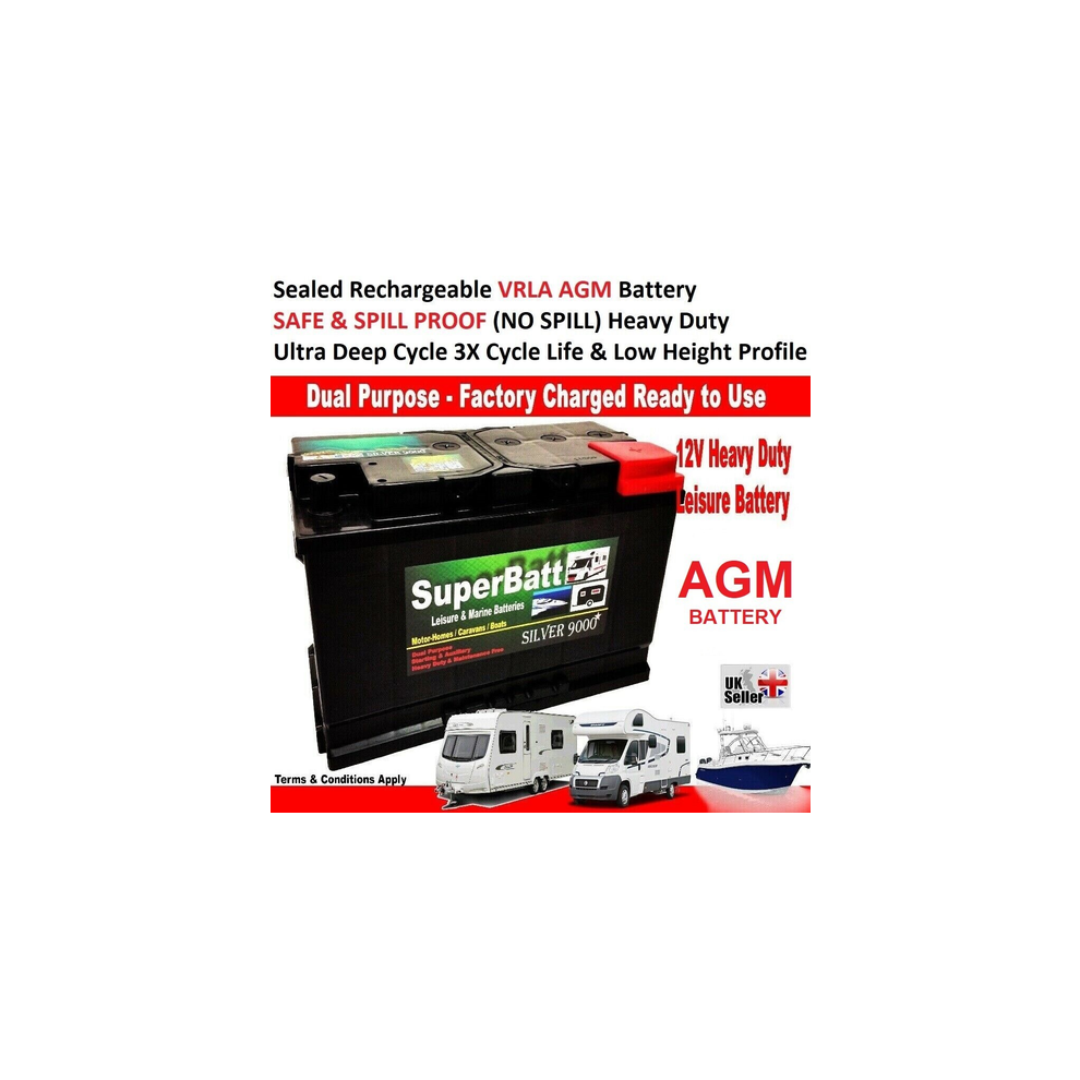 12V 110Ah Agm110l Sealed Rechargeable Vrla Agm Deep Cycle Leisure Marine Battery 42985587