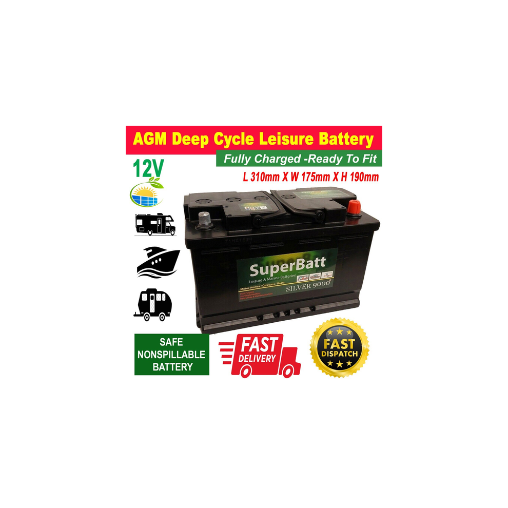 12V 100Ah Agm100l Sealed Rechargeable Vrla Agm Deep Cycle Leisure Marine Battery 54418530