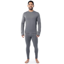 Fruit of the Loom Uomo Pantaloni Termici Fleece Spessi, Grigio, XX-Large