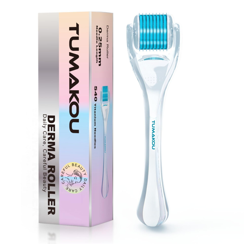 Tumakou Derma Roller - Microneedle Roller For Face Scalp Hair - Beard Roller For Women And Men