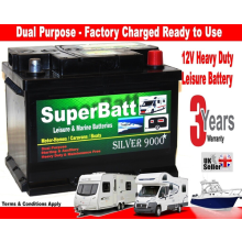 12V 65AH Leisure Battery Low Height L243mm X W175mm X H175mm SuperBatt LH65