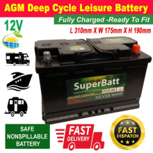 12V 100AH AGM100L VRLA AGM LEISURE MARINE BATTERY HEAVY DUTY LOW HEIGHT NO SPILL