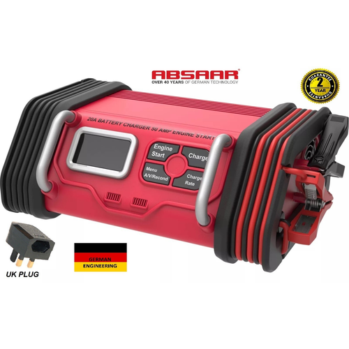 ABSAAR 12V 2A 5A 10A 20A Automatic Smart Battery Charger 50A Engine Jump Start