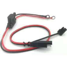 SAE to O Ring Connector Eyelet holes 5A Fuse for Motorcycle battery Charger