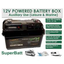 SB Portable 12V 110AH AGM Battery 10A Charger Power Station Electric Fence