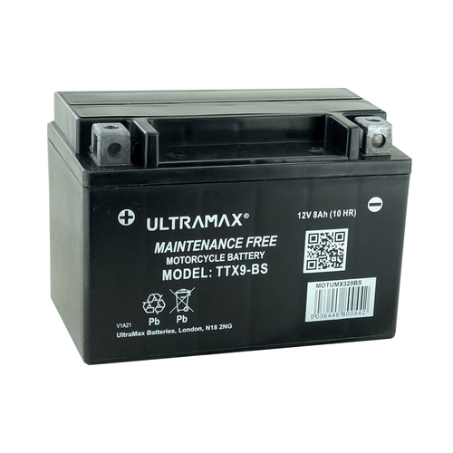 Scorpion YTX9BS Powersports Replacement Ultramax TTX9BS Battery