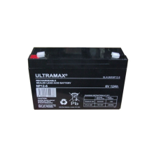 Lithonia ELG4 6V 12Ah Alarm Replacement Ultramax Sealed Lead Acid AGM Battery