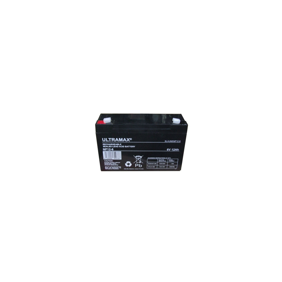 Chloride 1000010136 6V 12Ah Alarm Replacement Ultramax Sealed Lead Acid Battery 77474988