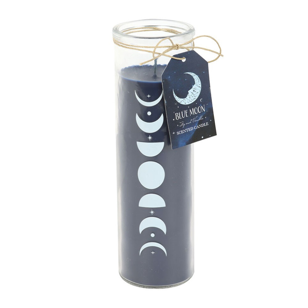 Something Different Unisex Navy Blue Moon Wild Blueberry & Vanilla Glass Tube Candle In - Image 2
