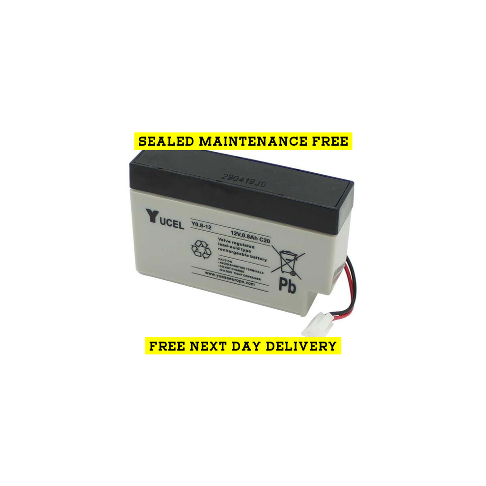 Y0812 Yuasa Yucel Lead Acid Rechargeable Battery 12V 08Ah Alarm Panel 55796477