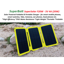 20W 5V 4A Solar Charger F20W Charging Smart phones Camera Outdoor Camping Travel