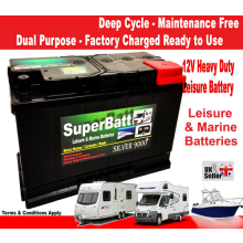 12V 110AH Solar Leisure Battery Low Height L354mm X W175mm X H190mm SB LH110