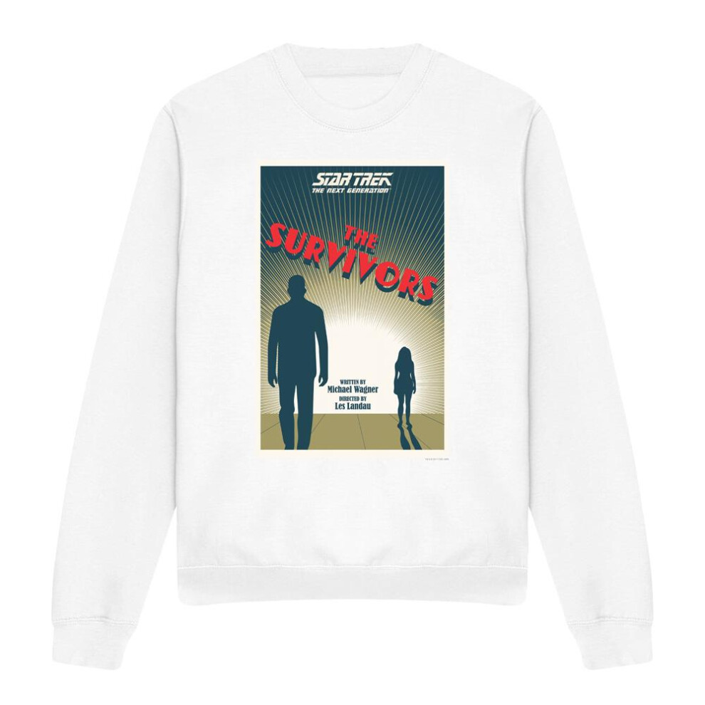 Star Trek (Xxl, ) Unisex Adult The Next Generation Season 3 Episode 3 Sweatshirt White
