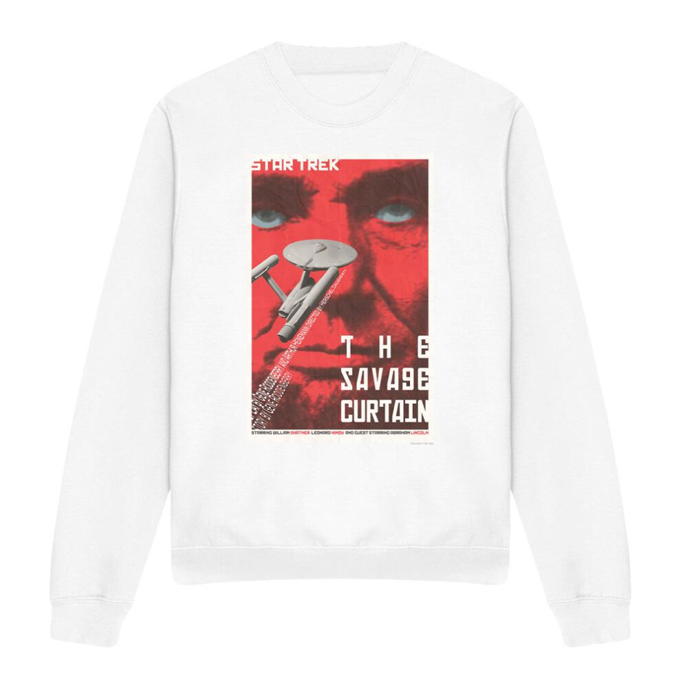 Star Trek (L, ) Unisex Adult The Original Series Episode 77 Sweatshirt White