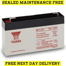 NP126 Yuasa 6v 12Ah Valve Regulated LeadAcid Rechargeable Battery