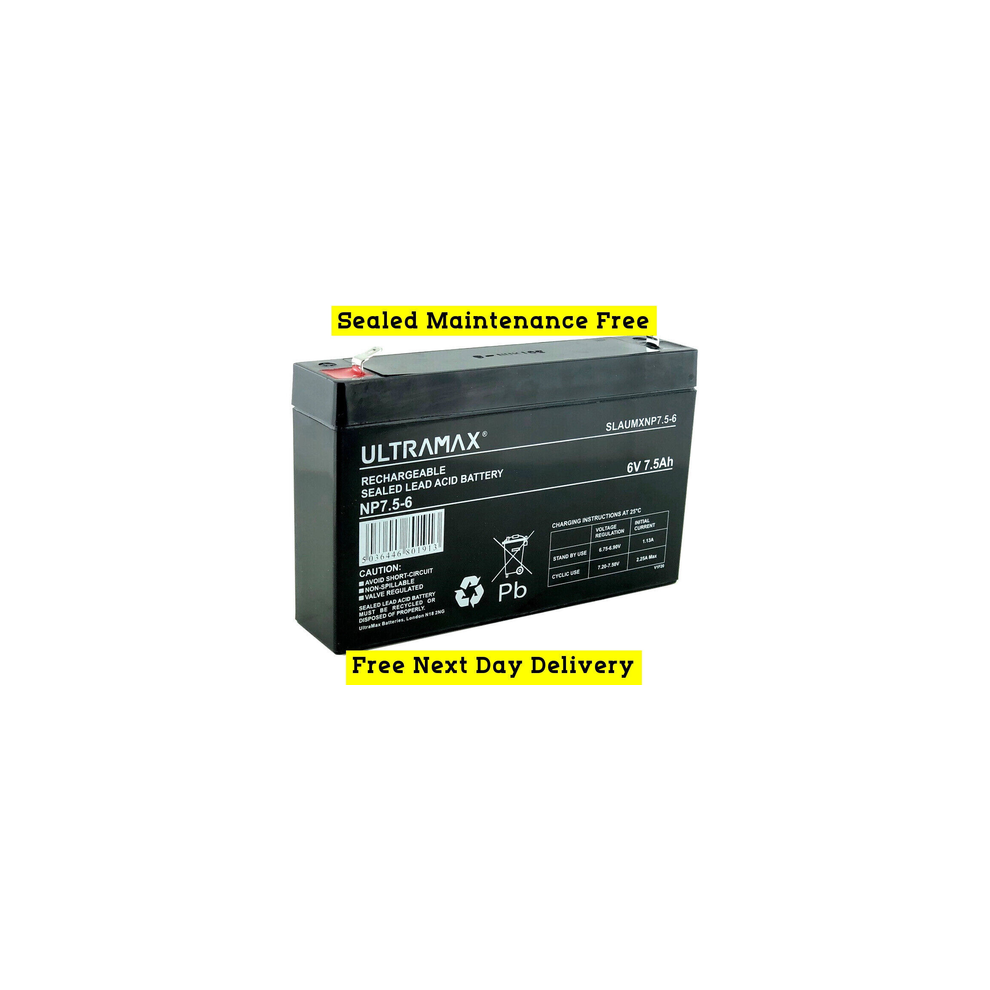 Firstpower Fp670 6V 7Ah Sealed Lead Acid Replacement Battery 87948196