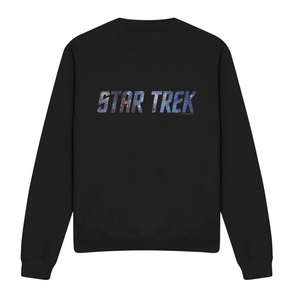 Star Trek (S, ) Unisex Adult Space Logo Sweatshirt Black