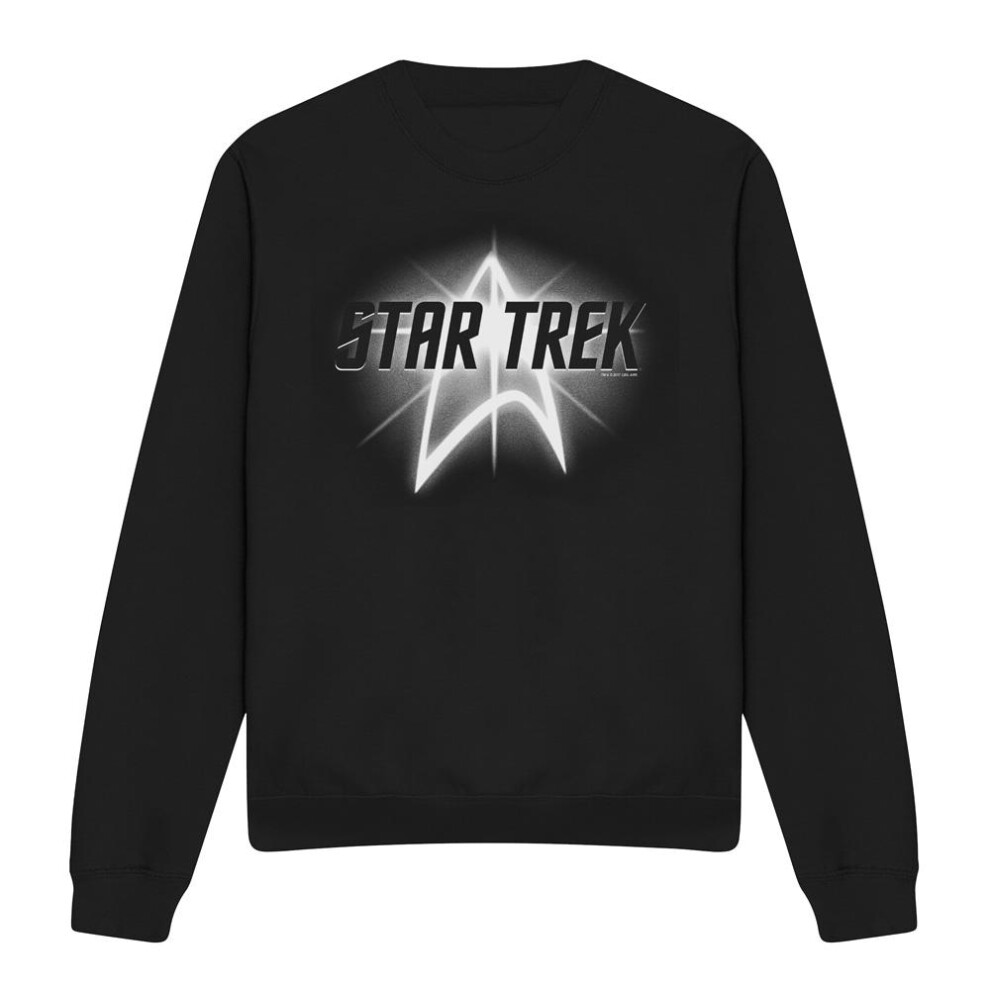 Star Trek (Xxl, ) Unisex Adult Glow Logo Sweatshirt Black