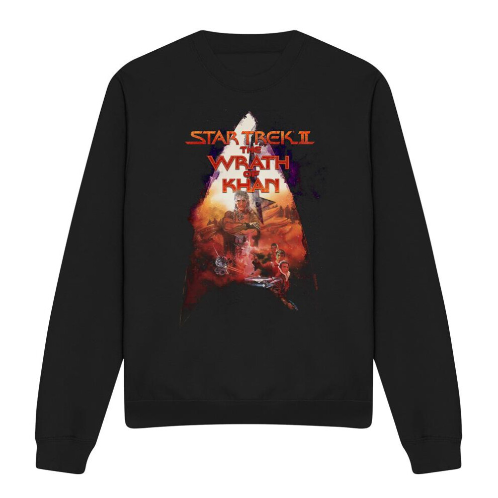 Star Trek (Xl, ) Unisex Adult The Wrath Of Khan Poster Sweatshirt Black