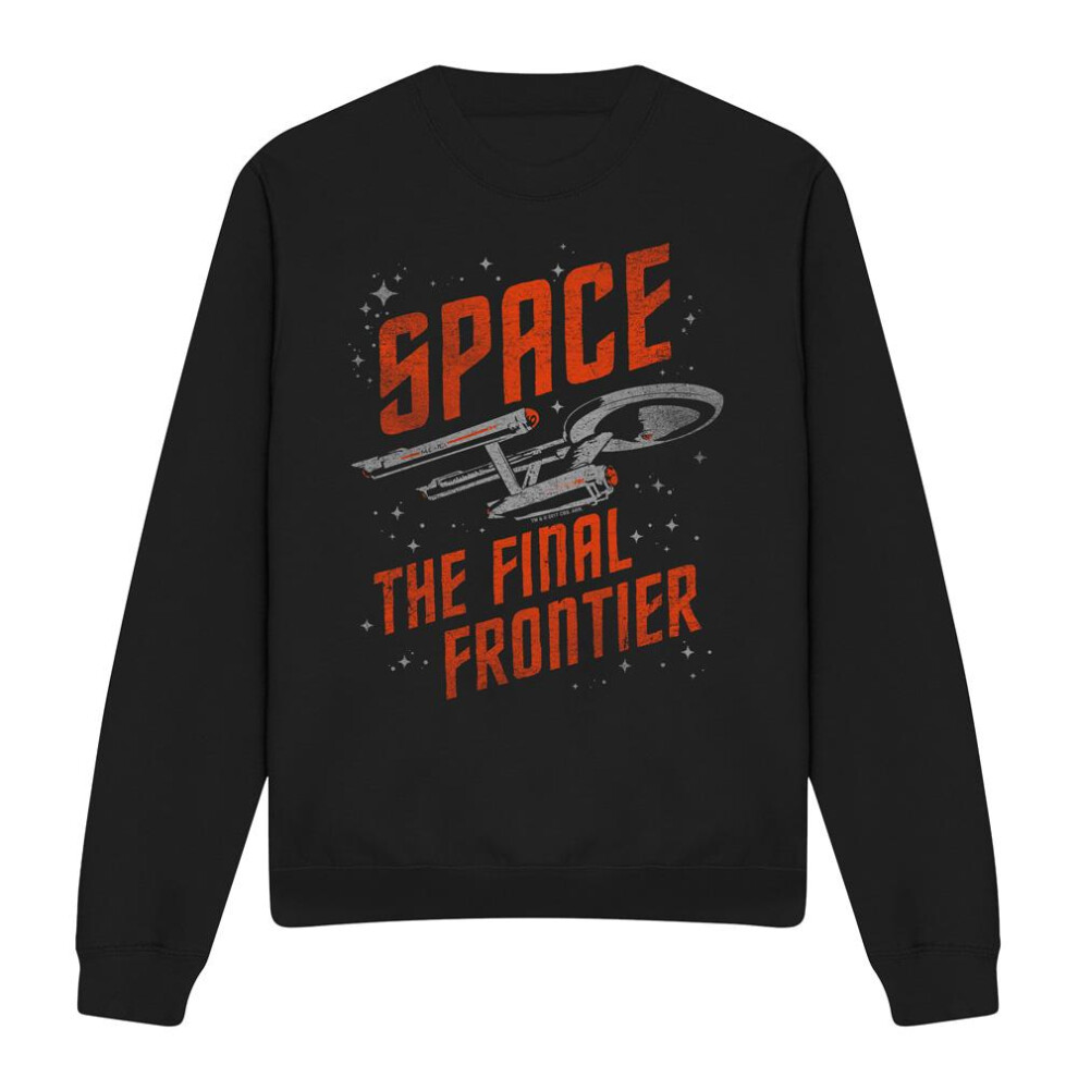 Star Trek (L, ) Unisex Adult Space Travel Sweatshirt Black