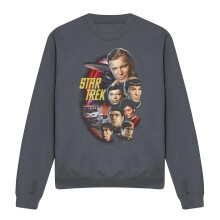 (S, Charcoal) Star Trek Unisex Adult Classic Crew Sweatshirt