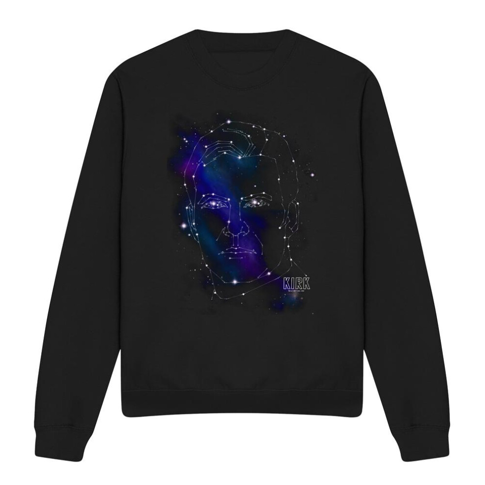 Star Trek (Xl, ) Unisex Adult Captain Kirk Constellations Sweatshirt Black