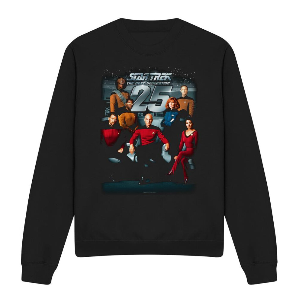 Star Trek (M, ) Unisex Adult 25Th Anniversary Sweatshirt Black