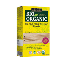 Indus Valley Bio Orgánico Color de Cabello Natural Henna para Mujeres Rubio 100g | 100% Cobertura de Canas