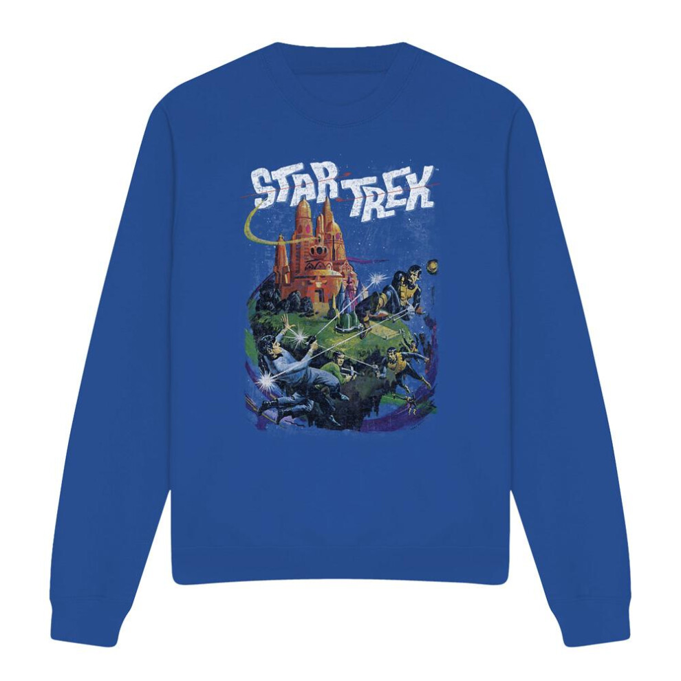 Star Trek (Xl, Royal ) Unisex Adult Battle Vulcan Sweatshirt Blue