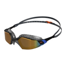 (One Size, Black/Gold) Speedo Unisex Adult Aquapulse Pro Mirror Swimming Goggles