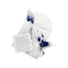 Seed Bloom Papieren Zaadbloem - Set van 24 Lila Kolibrievorm met Envelop en Plantinstructies, Schrijfbaar & Plantbaar Geschenk