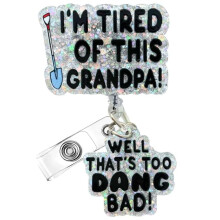 Ik ben Moe van deze Opa Badge Reel Grappige Retractable Houder ID Lanyard