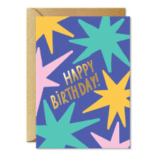 Carte d'Anniversaire Sweetzer & Orange avec Enveloppe, 5x7, Unique pour Hommes et Femmes