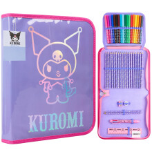 Hello Kitty Sanrio Pencil Case Kids Colored Pencils Markers Kawaii Kuromi Stationery Gifts for Kids (Purple Kuromi)