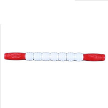 (Red)Muscle Massage Stick Seven Ball Wolf Tooth Fascia Sticks Relaxation Yoga Roller