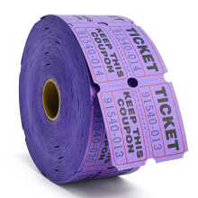 L LIKED Raffle Tickets Doppelrolle 1000 pro Rolle 50/50 Raffle Tickets für Veranstaltungen, Karnevale, Preise (Lila)