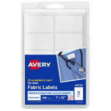 Avery No-Iron Stoflabels, 1" x 1-3/4", Wasmachine- en Drogerbestendige Labels, 100 Stuks (40723)