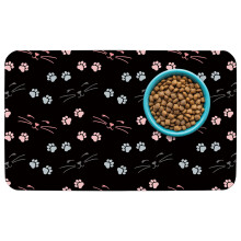 Patroon Voer- en Waterbakmat voor Huisdieren, 12"x20" Sneldrogende Absorberende Mat