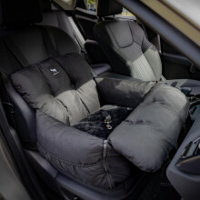 JACKO & CO - Premium Dog Car Seat v2 Booster Seat for Small & Medium Pets Under 25lbs - Machine Washable w Removable Cover Water Resistant w Clip-On L