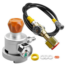 Soda Filling Co2 Adapter W/Horse & Soda Maker Accessories, Quick Connect Pressure Gauge Refill Adapter