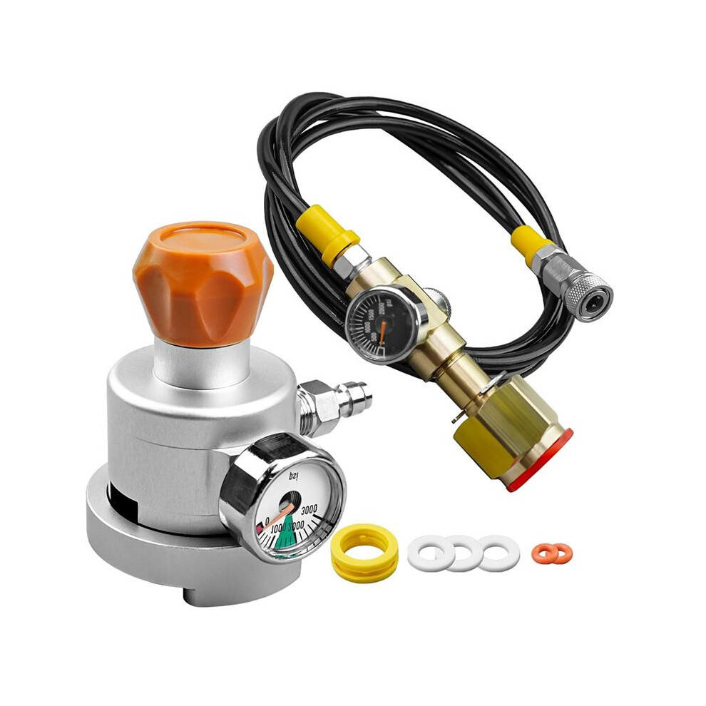Soda Filling Co2 Adapter W/Horse & Soda Maker Accessories, Quick Connect Pressure Gauge Refill Adapter 6033968145630