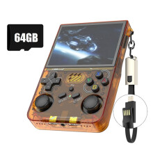 R36XX Retro Handheld Game Console 64G 14000+ Games 3,5 Inch Scherm Linux Systeem Draagbare Pocket Videospeler Kindercadeau B
