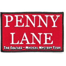 (One Size, Red/White) The Beatles Penny Lane Woven Patch