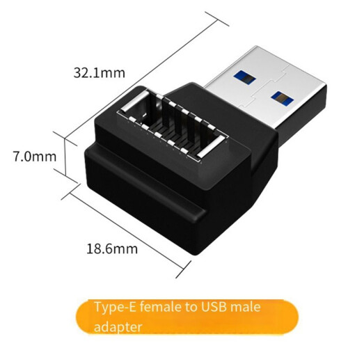 USB 3.1 Frontpaneel Header USB Type-C Naar Type-E Kabel Adapter Connector Type C Mannelijk Naar Type E Vrouwelijk Kabel Adapter 2