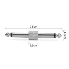 7-Częściowy Łącznik Pedału Gitarowego 6,35 mm (1/4 Cala) Męski na Męski, Prosty/Typu z, Łącznik Pedału do Pedału Efektowego Gitary