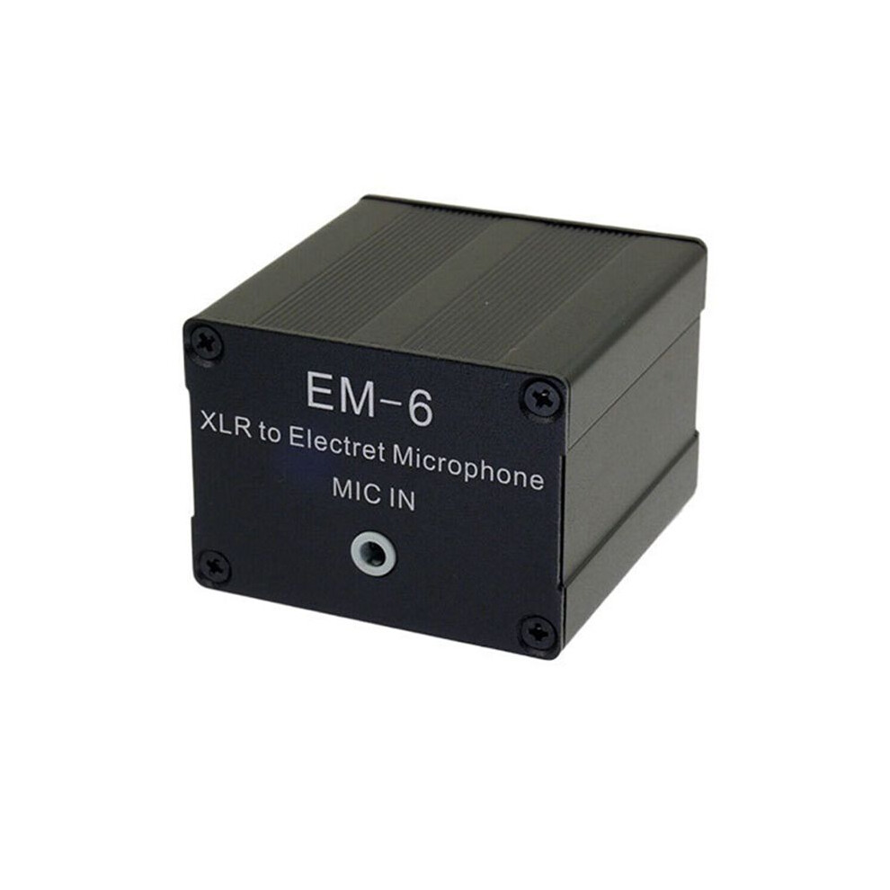 Em-6 Xlr To 3.5Mm Electret Microphone Amplifier 3.5Mm Jack Mic In Audio Mixer Sound Card Pickup Converter 6031075743596