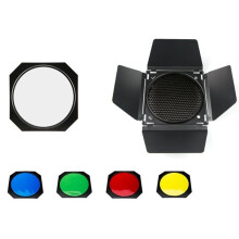 Barn Door Reflector Honeycomb Grid 4 Color Filter for 18cm Standard Reflector for BD-04 Photo Studio Accessories