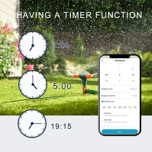 6 Zone Tuya WiFi Indoor  Sprinkler Controller Irrigation System Phone Remote Control Work with  Life EU Plug 1